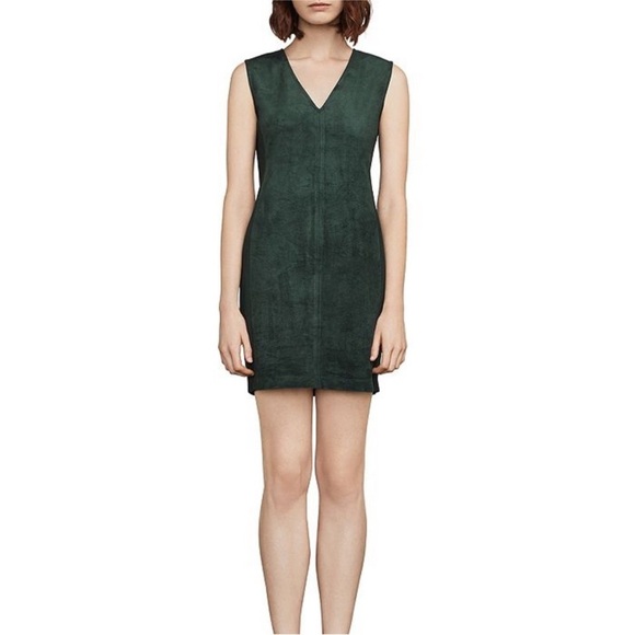 BCBGMAXAZRIA Malina Faux Suede Dress - Alpine Green - XXS - NWT - Picture 10 of 11